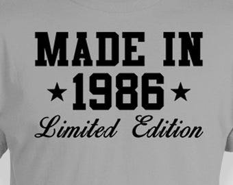 40th Birthday T Shirt Personalized Birthday TShirt Custom Gift Ideas For Her Bday Presents For Him B Day Born In Made In 1986 Men Ladies Tee