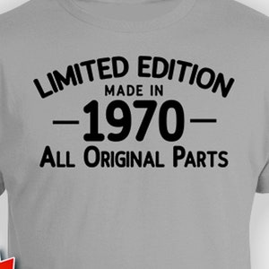 55th Birthday T Shirt Custom Year Bday Gift Ideas For Men Personalized TShirt Dad Birthday Gift Idea B Day Limited Edition 1970 Birthday Tee