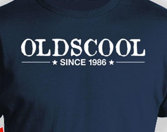 40th Birthday T Shirt Birthday Gift Ideas For Men Bday Shirt Custom Birthday TShirt B Day Gift For Him Oldscool Since 1986 Birthday Mens Tee