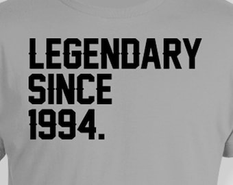 30th Birthday Shirt For Him Bday Gift Ideas Custom Birthday T Shirt B Day TShirt Personalized Legendary Since 1994 Birthday Mens Ladies Tee