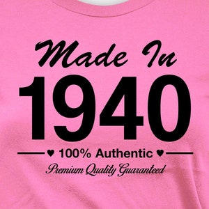 Birthday Gift Ideas For Women 85th Birthday Shirt Birthday Present Bday Gift Custom T Shirt For Her Born In Made In 1940 Birthday Ladies Tee