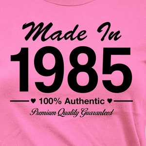 40e anniversaire t-shirt cadeau d&#39;anniversaire chemise d&#39;anniversaire personnalisée cadeaux d&#39;anniversaire pour elle t-shirt personnalisé né en 1985 anniversaire t-shirt dames
