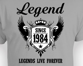 40th Birthday Gift Ideas For Her Birthday T Shirt Birthday Outfit Bday Shirt Custom TShirt B Day Legend Since 1984 Birthday Mens Ladies Tee