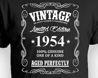 Personalized Birthday Shirt 70th Birthday T Shirt Birthday Gifts For Him Bday Gift Ideas Custom Vintage Born In 1954 Aged Perfectly Mens Tee