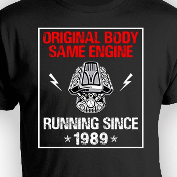 35th Gift For Mechanic T Shirt 35 Birthday Shirt For Car Lover Gift Ideas For Him Customized Year Car Guy Personalized TShirt Bday 1989 Tee