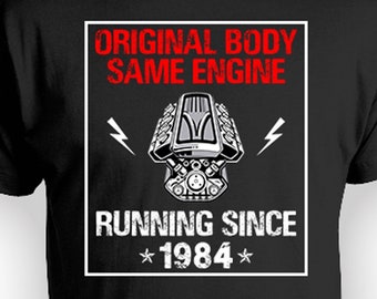 40th Birthday Mens Shirt Car Guy Gift For Mechanics T Shirt Customized Year Bday Present For Him Car Lover TShirt 40 Years Old 1984 Tee