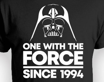 30th Bday Gifts For Him Birthday T Shirt Movie TShirt B Day Present Geek Shirt For Men Nerd One With The Force Since 1994 Birthday Mens Tee