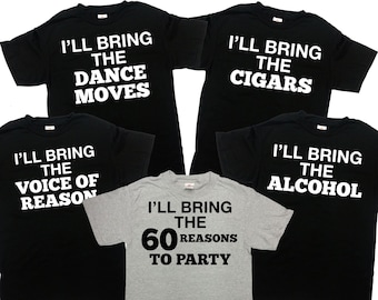 Camisetas para fiesta de 60 cumpleaños, camisetas personalizadas para grupos de 60 años, camisetas para cumpleaños de 60 años, camisetas para cumpleaños de hitos de 60 años - BG783