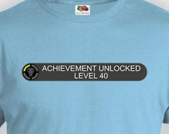 Video Game Shirt 40th Birthday T Shirt Geek Gifts For Gamers TShirt Bday Present For Him Nerd Clothes Custom B Day Mens Ladies Tee - BG525