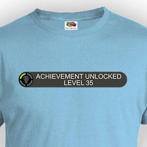 35th Birthday Gift T Shirt - Level 35 Achievement Unlocked 35th Birthday Gift T Shirt - Level 35 Achievement Unlocked