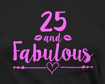 25th Birthday Shirt Bday T Shirt Custom TShirt Birthday Age | Etsy