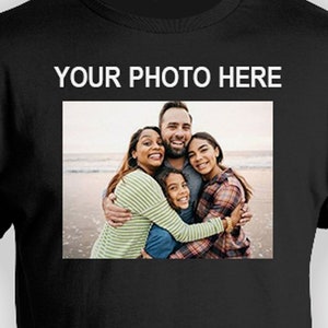 Mens Plus Size Shirt Big And Tall T Shirt Custom Photo TShirt Personalized Picture Tall Person Gift Large Man King Size Make Your Own Tee zdjęcie 1