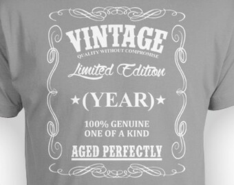 Custom Birthday T Shirt Personalized Gift Idea For Men Bday Present For Women Customized Year B Day Outfit Customizable Personalizable Tee
