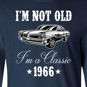 60th Birthday T Shirt Grandpa Birthday Gift For Car Lovers Custom Birthday Year Personalized TShirt Bday Present Men Born In 1966 Birthday