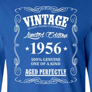 70th Birthday Gift For Grandpa T Shirt Personalized TShirt Custom Year Bday Shirt Birthday Outfit Vintage 1956 Birthday Long Sleeve Tee