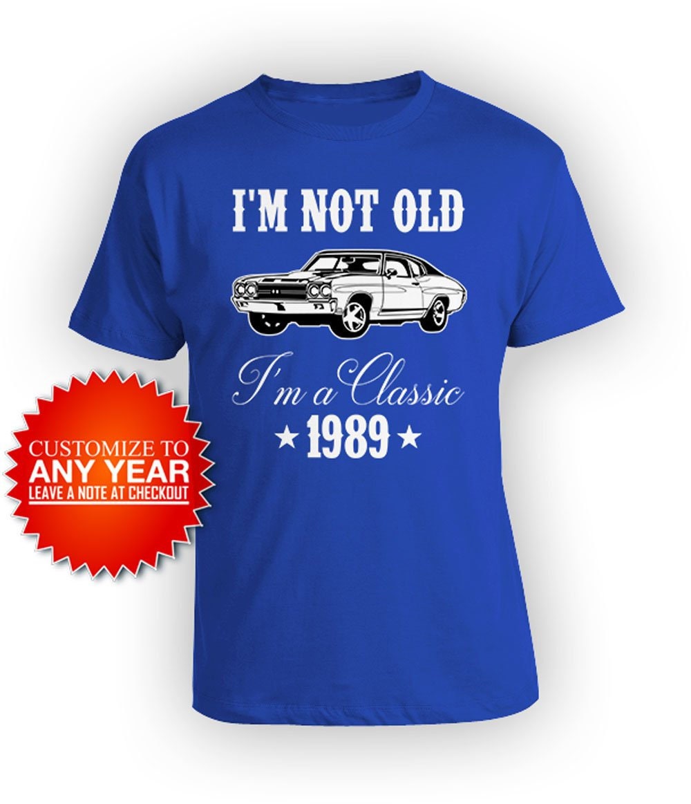 30e anniversaire chemise Bday cadeaux pour lui papa anniversaire T Shirt personnalisé année B jour TShirt je ne suis pas vieux, je suis un classique 1989 anniversaire Mens Tee 30e anniversaire chemise Bday cadeaux pour lui T papa anniversaire T lui Shirt personnalisé année B jour TShirt je ne suis pas vieux, je suis un classique 1989 anniversaire Mens Tee a35566