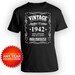 80th Birthday Gifts For Men 80th Birthday T Shirt Birthday Present For Him Bday Shirt Custom Vintage Born In 1942 Aged Perfectly Mens Tee