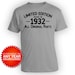 90th Birthday Gift Ideas For Grandpa T Shirt Bday Present For Men Custom Year Personalized TShirt B-Day Limited Edition 1932 Birthday Tee