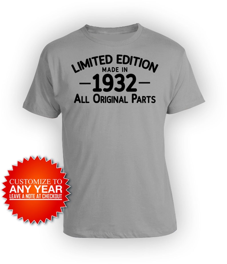 90th Birthday Gift Ideas For Grandpa T Shirt Bday Present For Men Custom Year Personalized TShirt B-Day Limited Edition 1932 Birthday Tee 