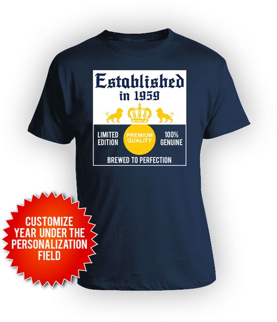 65.o cumpleanos camisa amante de la cerveza regalos para los hombres ano personalizado Bday camiseta personalizada bebedor de cerveza establecido nacido en 1959 cumpleanos Etsy Mexico