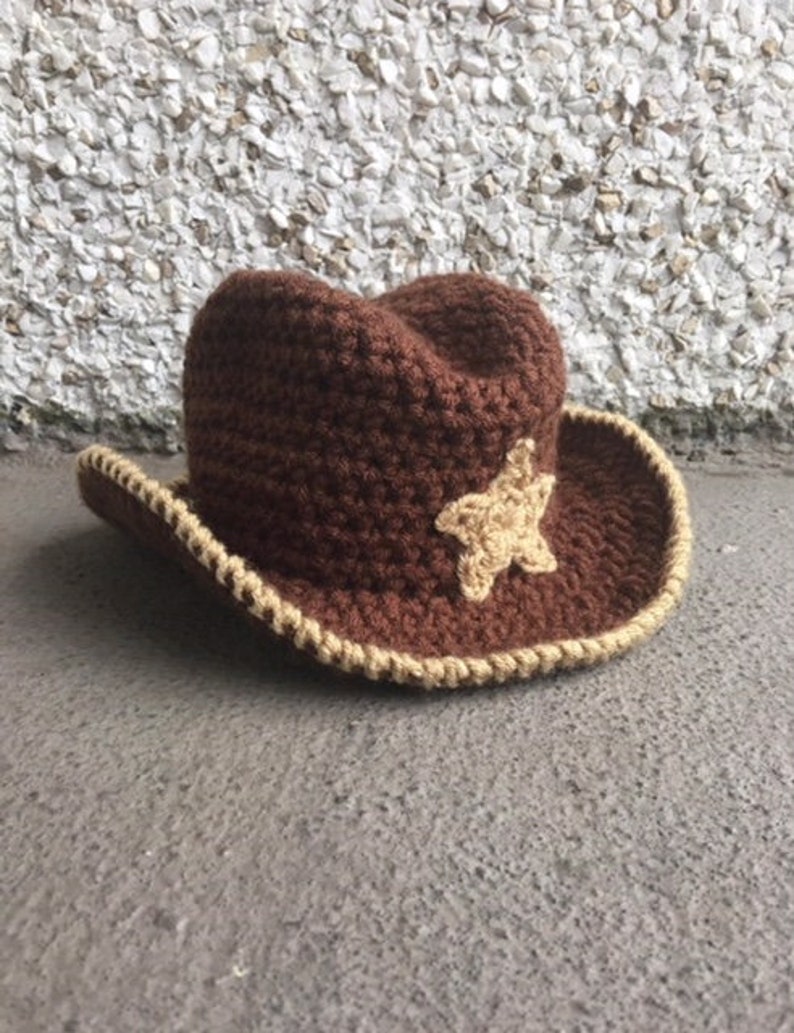 CROCHET PATTERN, Baby Cowboy Outfit, Cowboy Pattern, Cowboy Costume, Cowboy Hat, Hat Crochet Pattern, Baby Crochet, Hat Pattern image 3