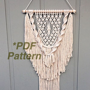 Macrame Pattern, Macrame Wall Hanging, Macrame DIY, Modern Macrame, Macrame Tutorial, Pattern PDF, Wall Hanging Pattern, Folklore Macrame