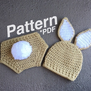 HÄKELANLEITUNG, Baby Häschen Outfit, Hase Muster, Häkelmütze, Häkelmütze Häkelanleitung, Häkelanleitung Bunny, Baby Häkeln, Mütze Muster, Osterhase