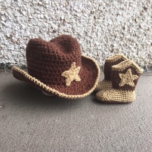 CROCHET PATTERN, Baby Cowboy Outfit, Cowboy Pattern, Cowboy Costume, Cowboy Hat, Hat Crochet Pattern, Baby Crochet, Hat Pattern image 6