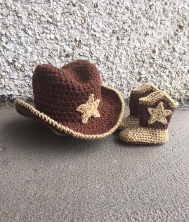 CROCHET PATTERN, Baby Cowboy Outfit, Cowboy Pattern, Cowboy Costume, Cowboy Hat, Hat Crochet Pattern, Baby Crochet, Hat Pattern image 6