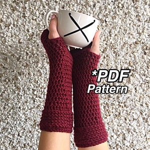 CROCHET PATTERN, Fingerless Gloves, Crochet Fingerless Mitts, Fingerless Gloves Women - Instant Download PDF
