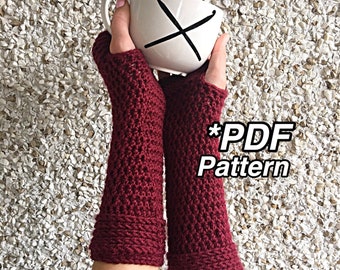 CROCHET PATTERN, Fingerless Gloves, Crochet Fingerless Mitts, Fingerless Gloves Women - Instant Download PDF