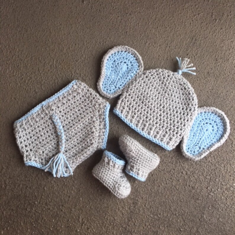 Baby Elephant Outfit, Elephant Pattern, Elephant Costume, Elephant Hat, Hat Crochet Pattern, Crochet Elephant, Baby Crochet, Hat Pattern image 7