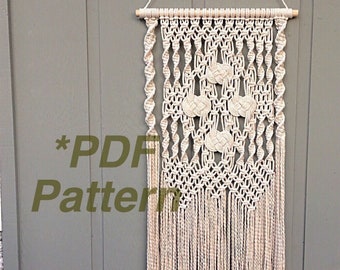 Macrame Wall Hanging Pattern, Lady Josephine, Modern DIY (PDF Pattern)