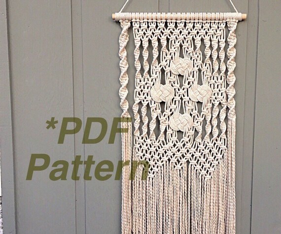 Macrame Pattern Macrame Wall Hanging Macrame DIY Modern 