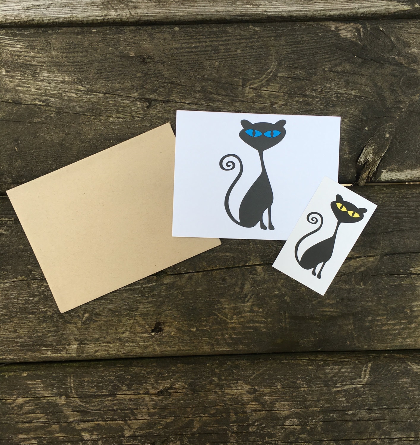 Black Cat Stationery Notecards Bundle - Etsy