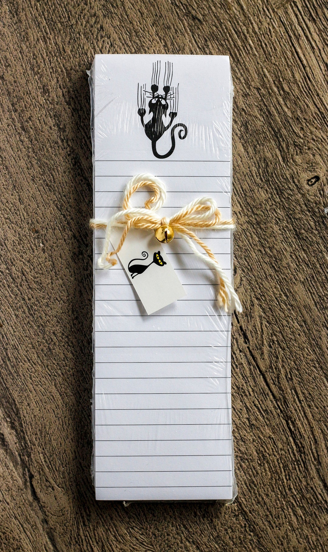 Black Cat Scratch Notepad Etsy