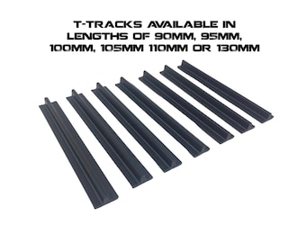 T-Track-T-Profil-Set mit 7 Teilen, erhältlich in den Längen 90 mm, 95 mm, 100 mm, 105 mm, 110 mm oder 130 mm