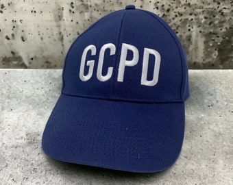 GCPD City of Gotham inspired Baseball Cap. Colour: Navy Blue with Adjustable Back Strap.