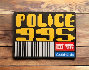 Blade Runner Police 995 Police Spinner Prop License Plate 200mm x 150mm
