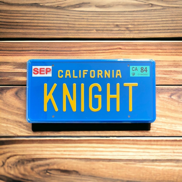 Knight Rider Trans Am prop License Plate Embossed/Stamped on Aluminium 300mm x 150mm