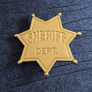 Raccoon City R.P.D. Gold Metal Badge - Costume Cosplay Prop