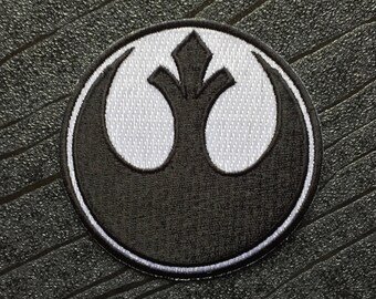 Rebel Alliance Black Embroidered Iron on Patch (75mm)