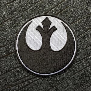 Rebel Alliance Black Embroidered Iron on Patch (75mm)