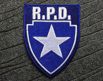 Patch bordado para passar a ferro da Raccoon City RPD: tamanho 80 mm x 60 mm
