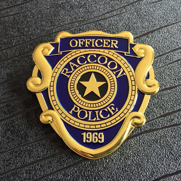 Raccoon City R.P.D. Blue Banner Metal Costume/Cosplay Badge with Clip Fixture (75mm x 74mm)