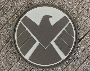 Patchs PVC Avengers SHIELD (S.H.I.E.L.D) - 75 Mm, Paire Gauche/droite - À Coudre Sur Vêtements, Sacs