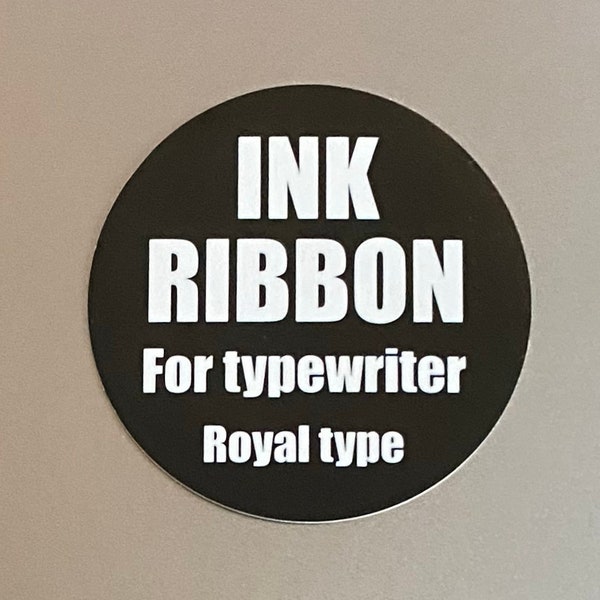 Ruban encreur Raccoon City pour machine à écrire de type royal Sticker PVC imperméable et résistant aux UV. Taille 50 mm de diamètre.