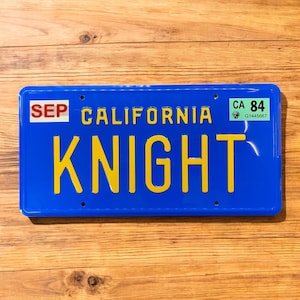Knight Rider Trans Am prop License Plate Embossed/Stamped on Aluminium 300mm x 150mm