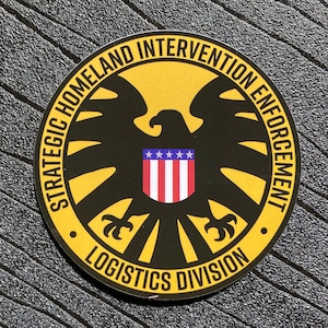 Avengers Stickers Avengers Endgame S.H.I.E.L.D. Wasserfester und UV beständiger PVC-Aufkleber. Größe 80 mm