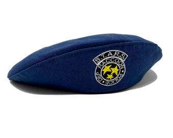 Jill Valentine S.T.A.R.S. Raccoon City R.P.D. Baret in Marineblauw, One size met verstelbare rugband